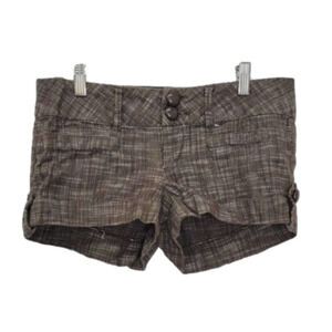 Spacegirlz Cuffed thick waisted shorts with big buttons